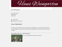 Tablet Screenshot of haus-weingarten.de